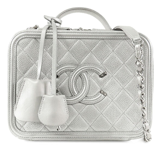 Chanel Medium Caviar CC Filigree Vanity Case