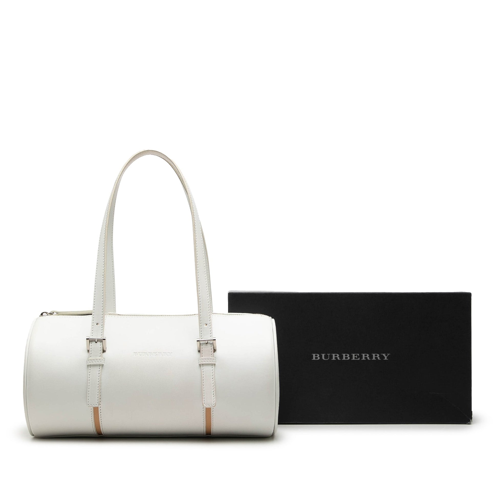 Burberry Leather Barrel Shoulder Bag