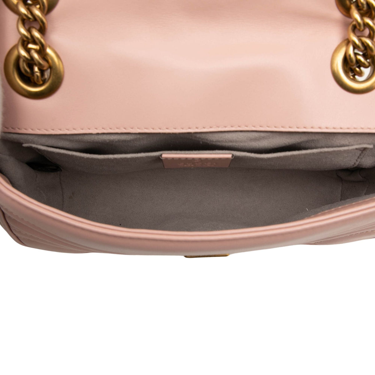 Gucci Small GG Marmont Matelasse Calfskin Shoulder Bag — Pink