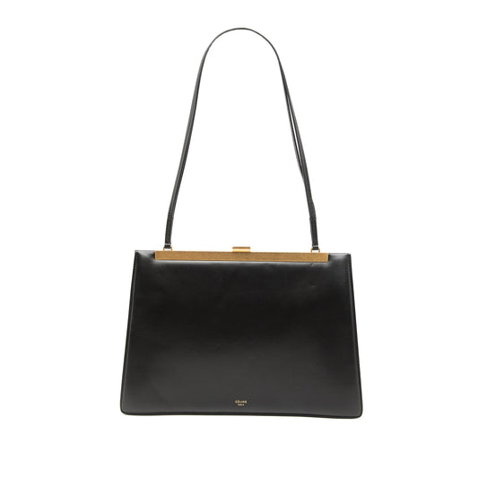 Celine Medium Smooth Calfskin Soft Clasp Shoulder Bag