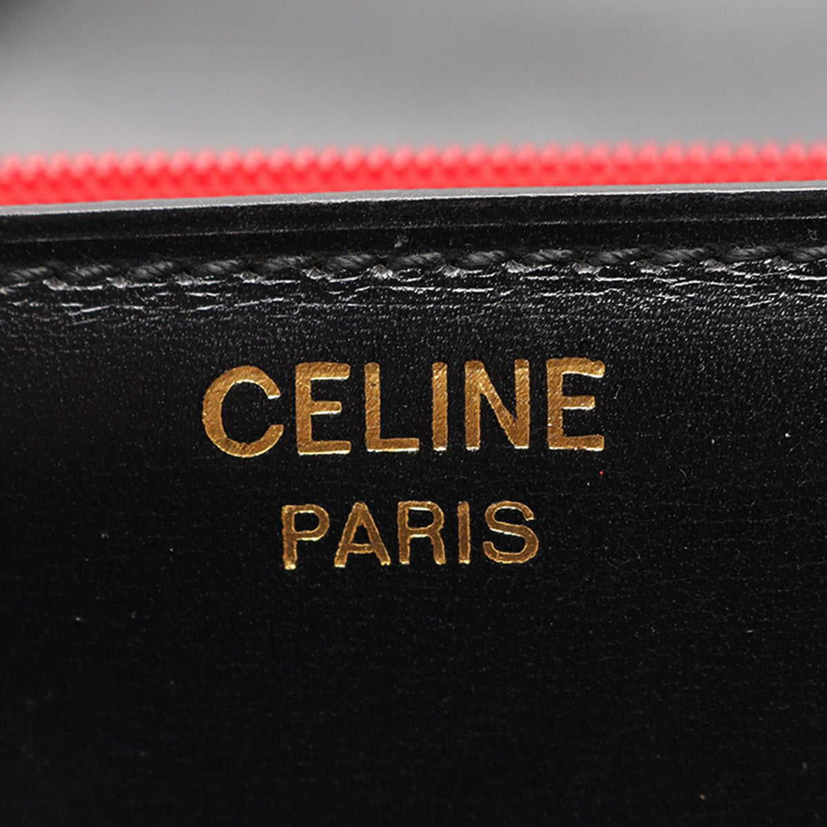 Celine Leather Shoulder Bag — Black