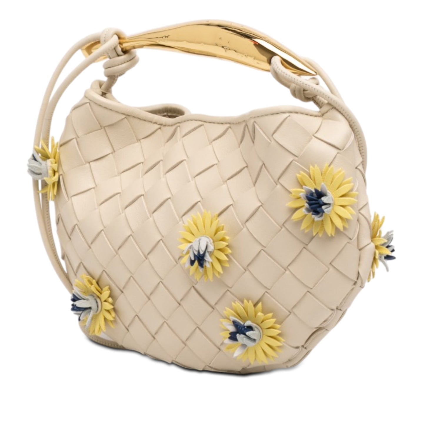 Bottega Veneta Baby Lambskin Intrecciato Floral Sardine