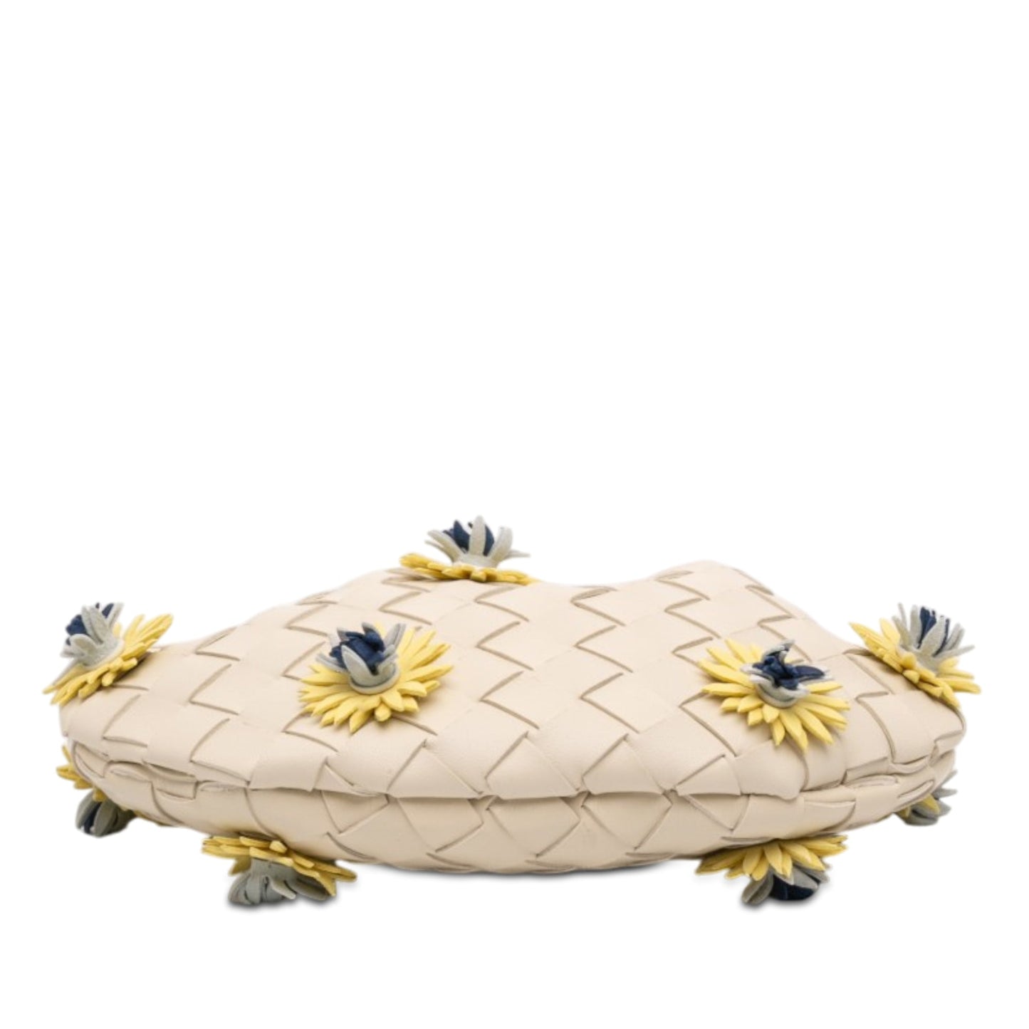 Bottega Veneta Baby Lambskin Intrecciato Floral Sardine