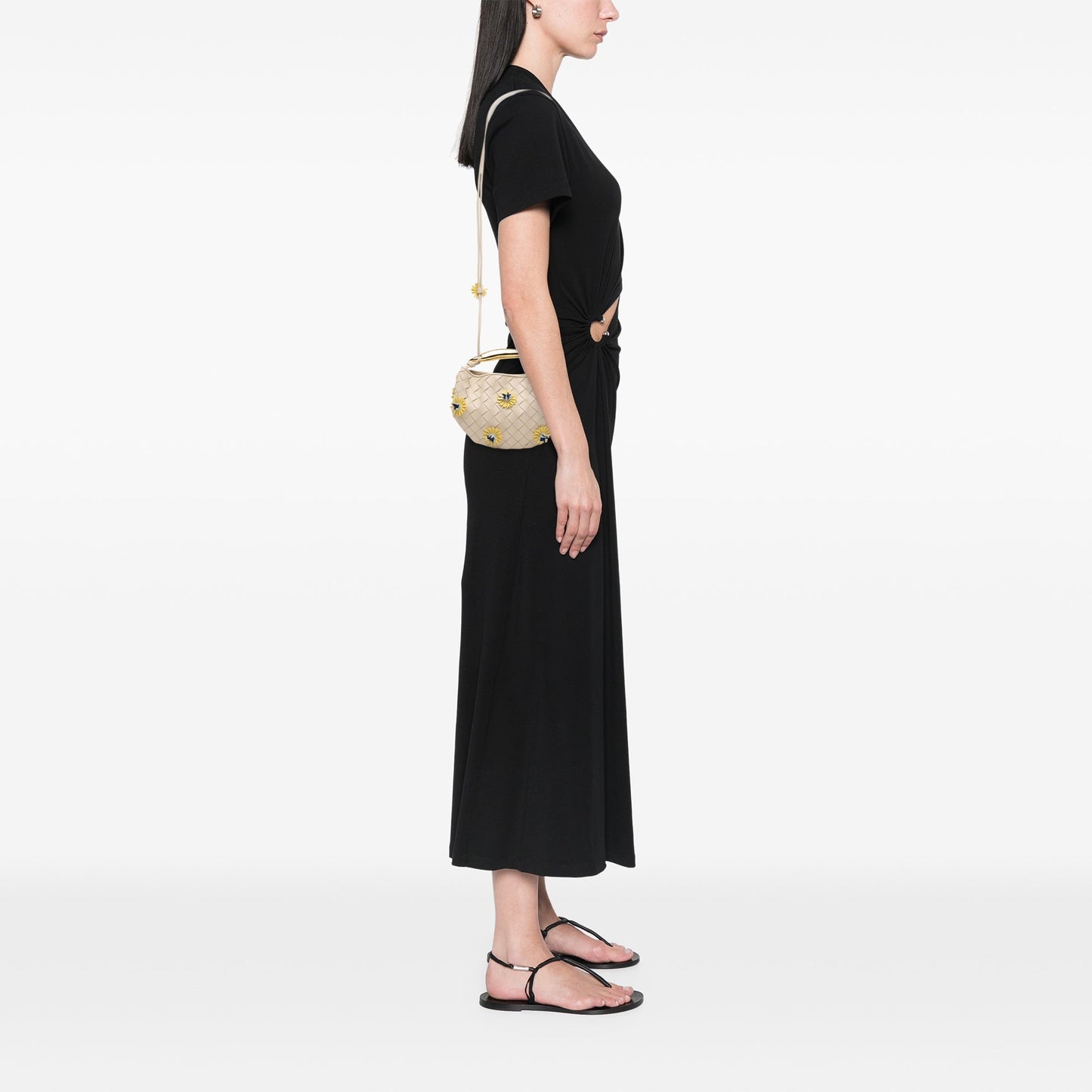 Bottega Veneta Baby Lambskin Intrecciato Floral Sardine