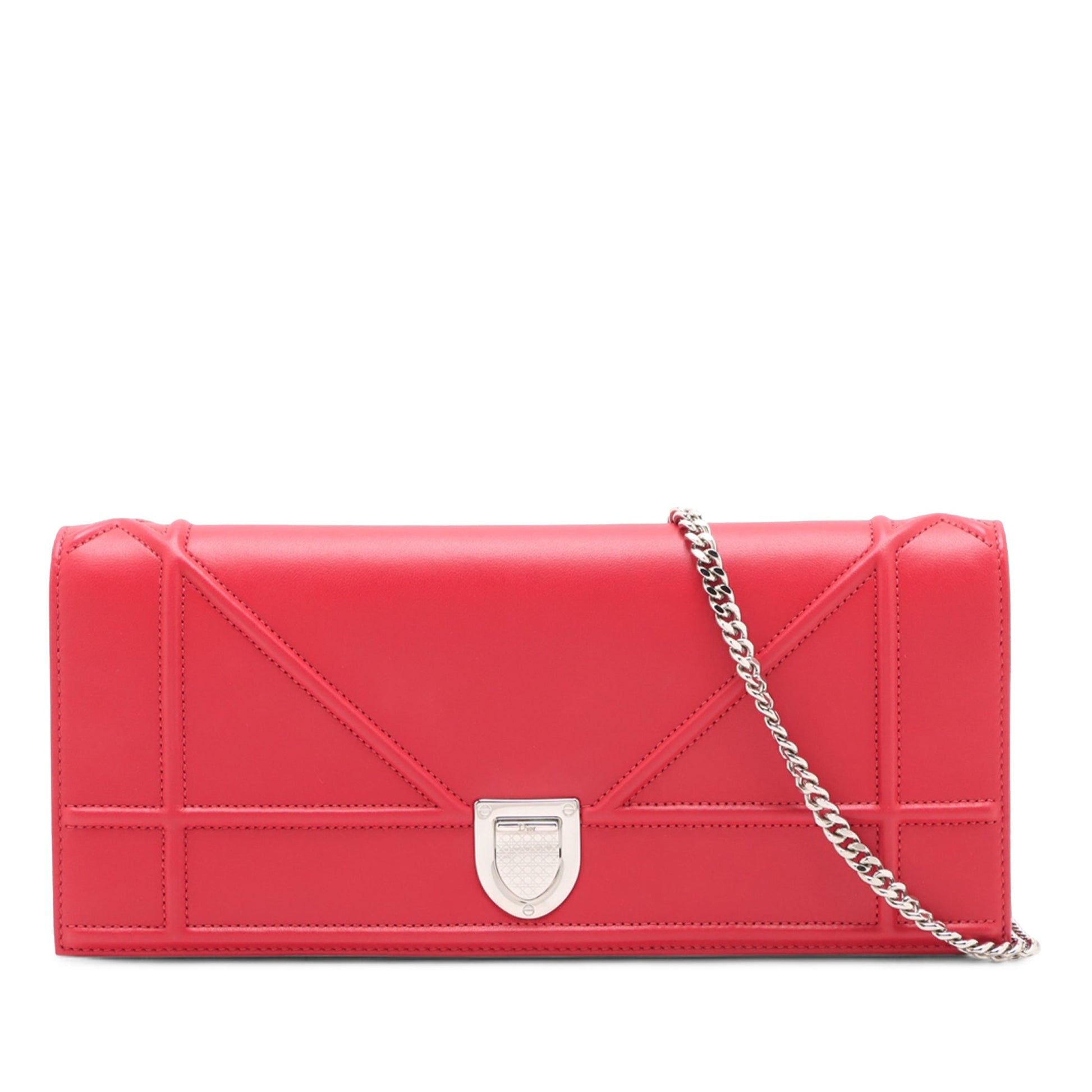 Dior Grained Calfskin Diorama Croisiere Wallet on Chain