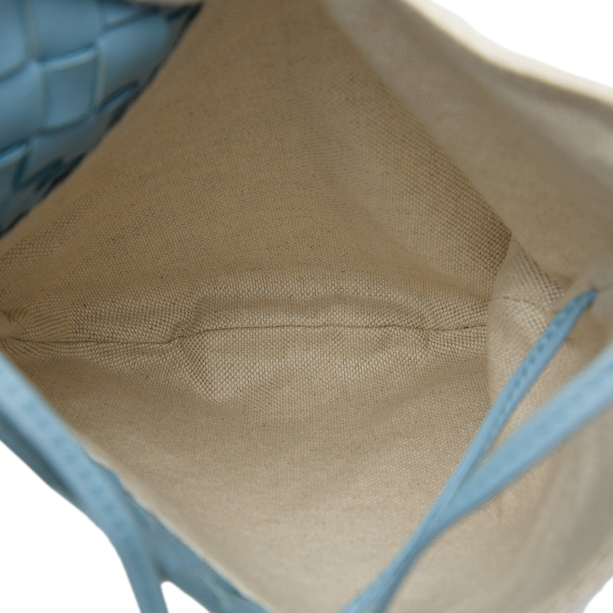 Bottega Veneta Small Nappa and Canvas Intrecciato Solstice Shoulder Bag — Blue