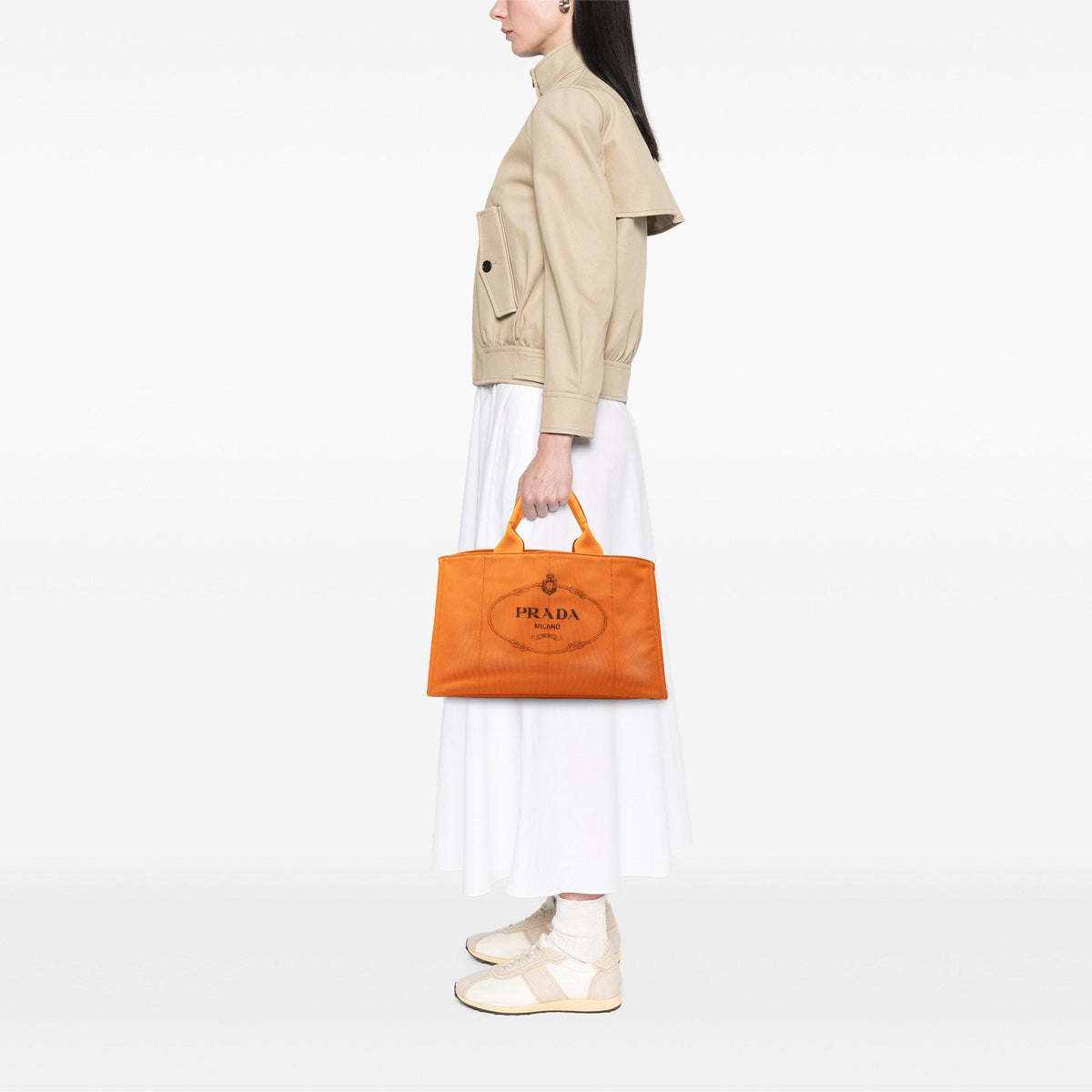 Prada Large Canvas Canapa Logo Tote