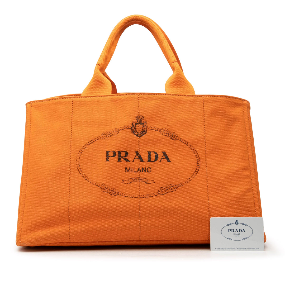 Prada Large Canvas Canapa Logo Tote