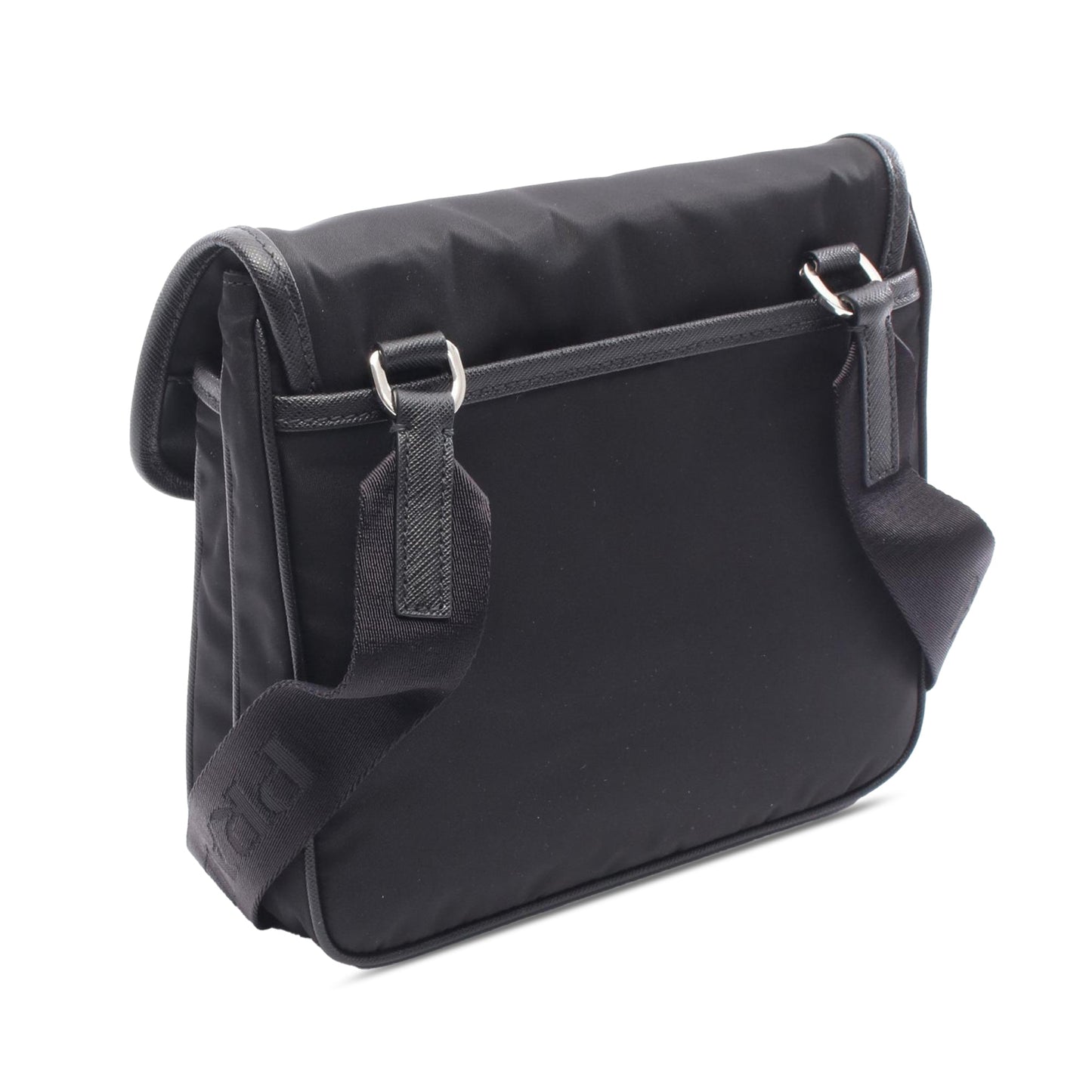 Prada Saffiano Trimmed Tessuto Messenger Bag