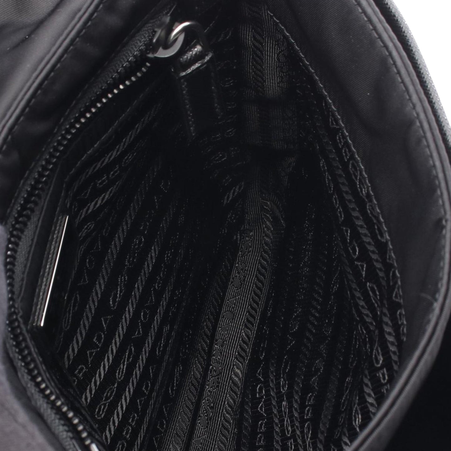 Prada Saffiano Trimmed Tessuto Messenger Bag