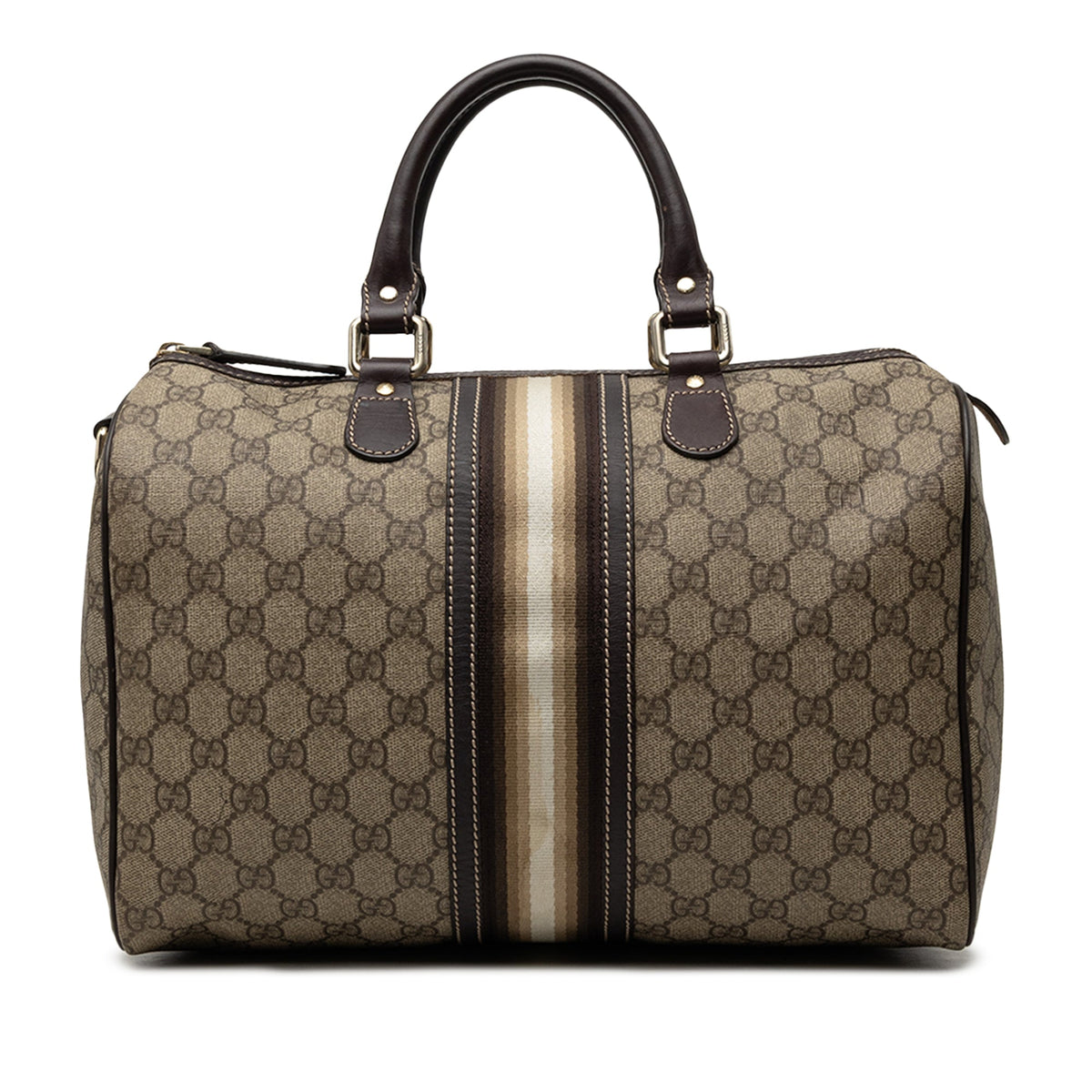 Gucci Medium GG Supreme Joy Web Boston Bag