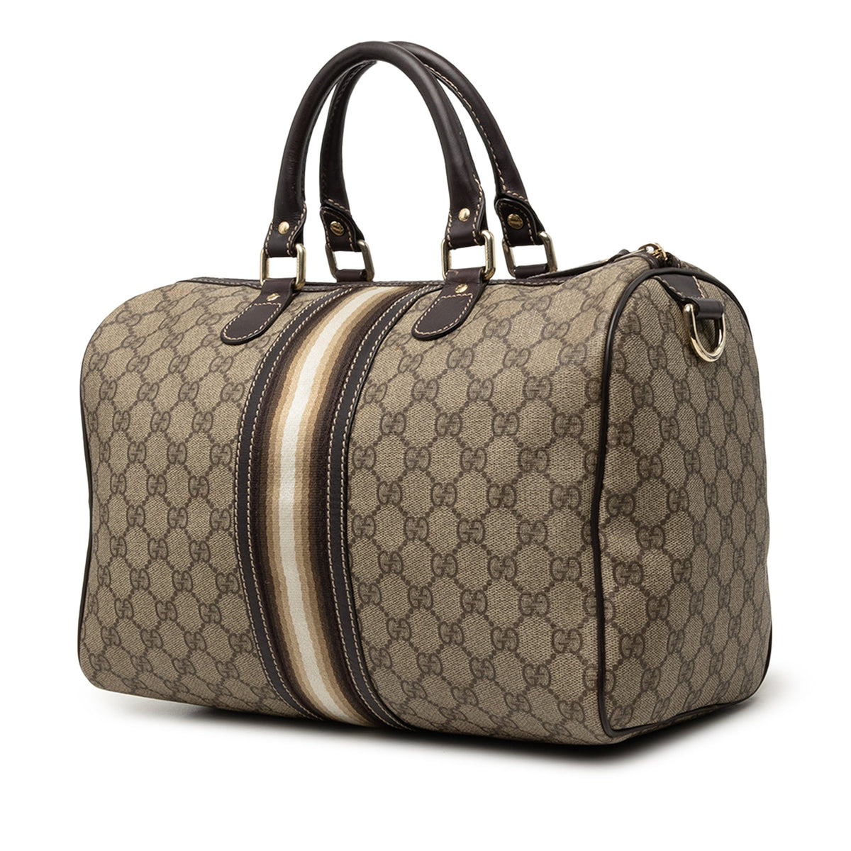 Gucci Medium GG Supreme Joy Web Boston Bag