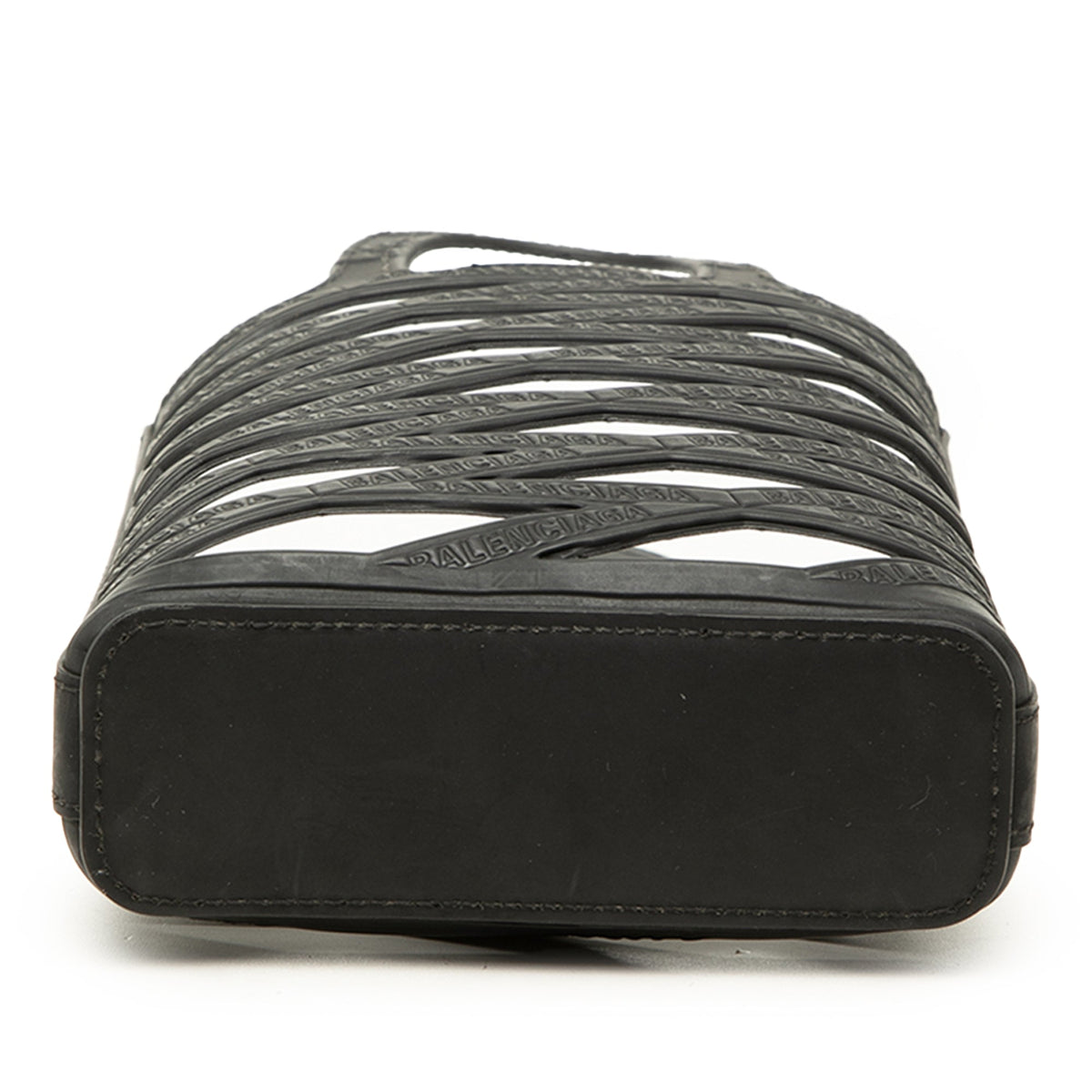 Balenciaga Leather Neo Basket Phone Holder — Black