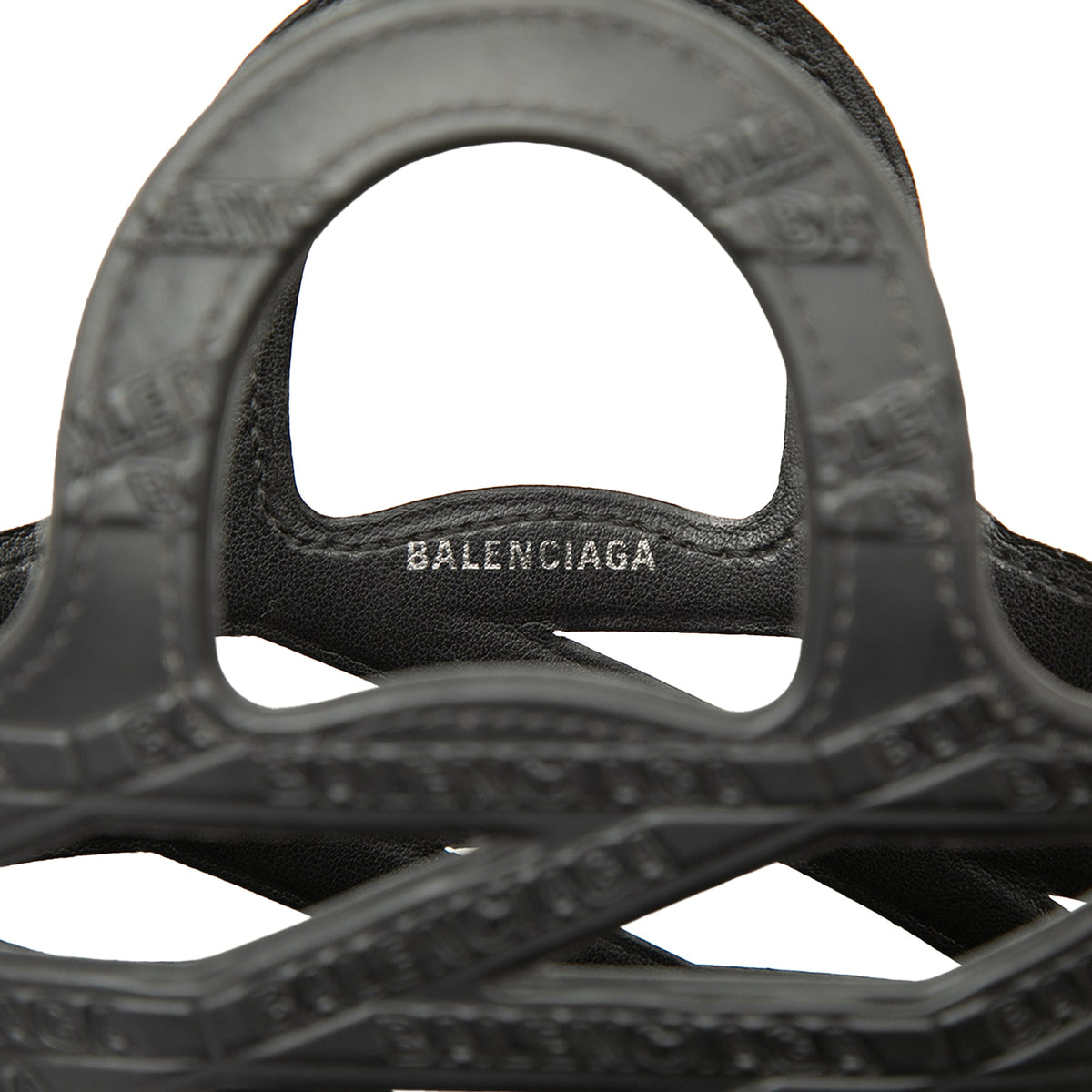 Balenciaga Leather Neo Basket Phone Holder — Black