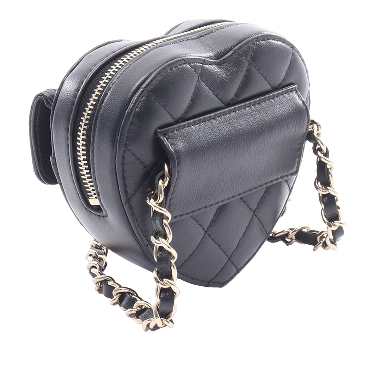 Chanel CC Quilted Lambskin CC in Love heart Belt Bag