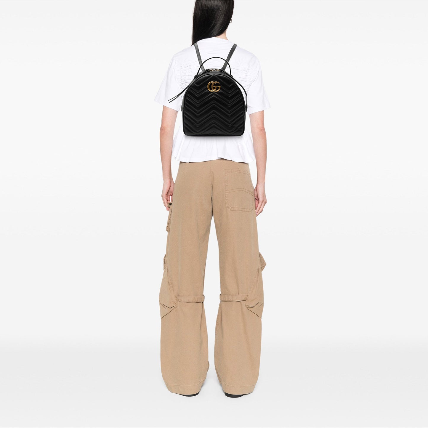 Gucci Small GG Marmont Matelasse Leather Backpack