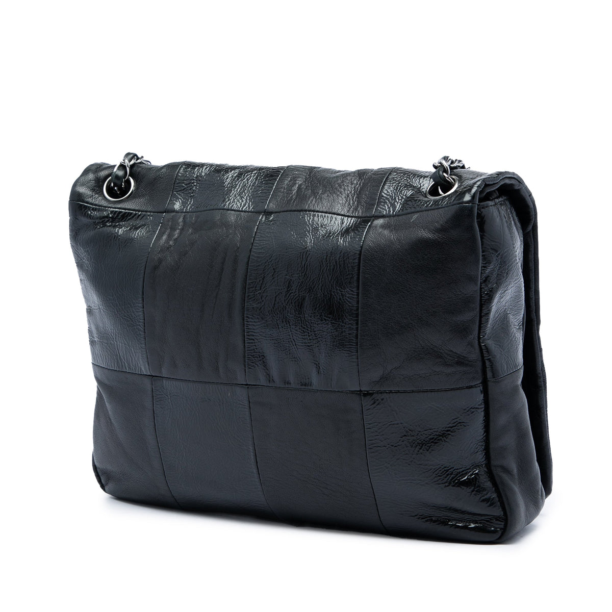 Chanel Lambskin and Patent Patchwork Brooklyn Flap