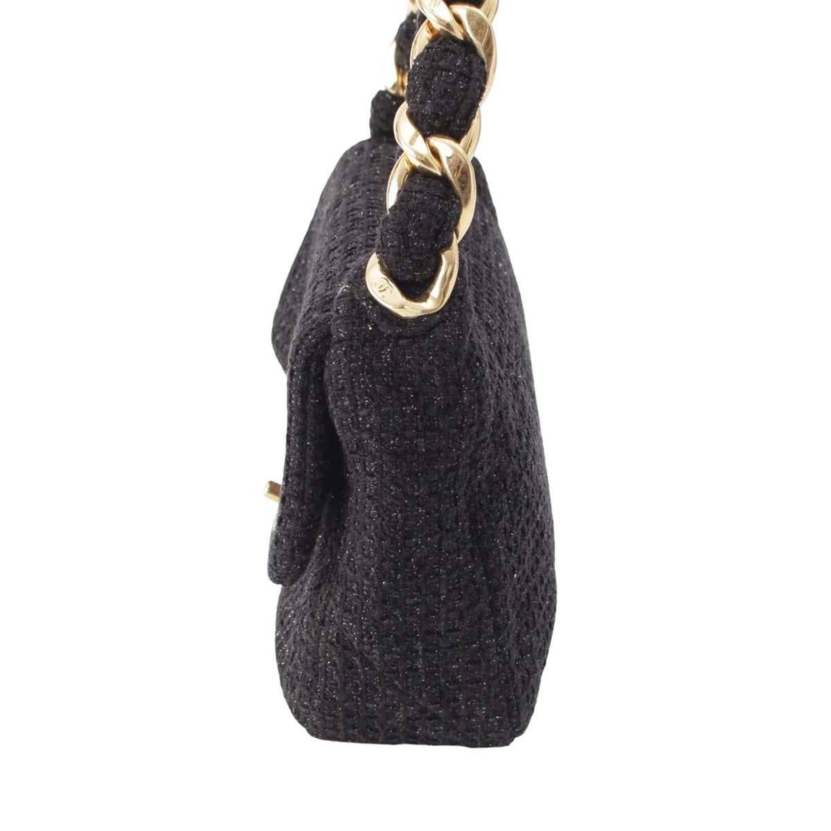 Chanel CC Quilted Tweed Single Flap