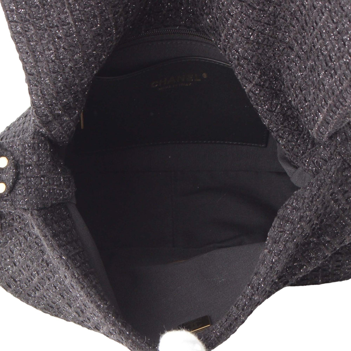 Chanel CC Quilted Tweed Single Flap