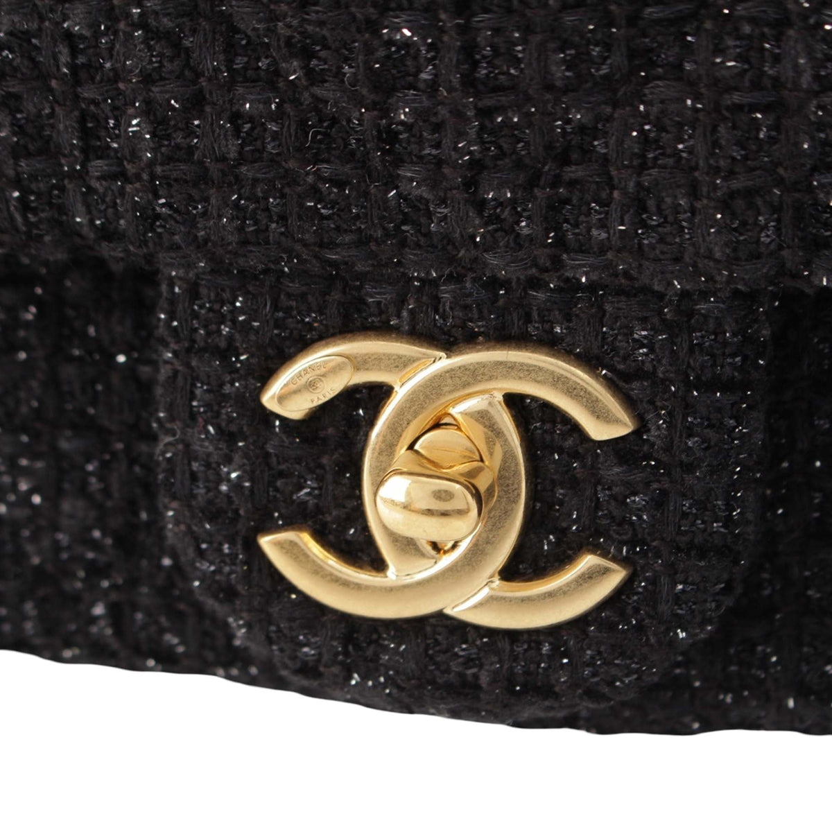 Chanel CC Quilted Tweed Single Flap