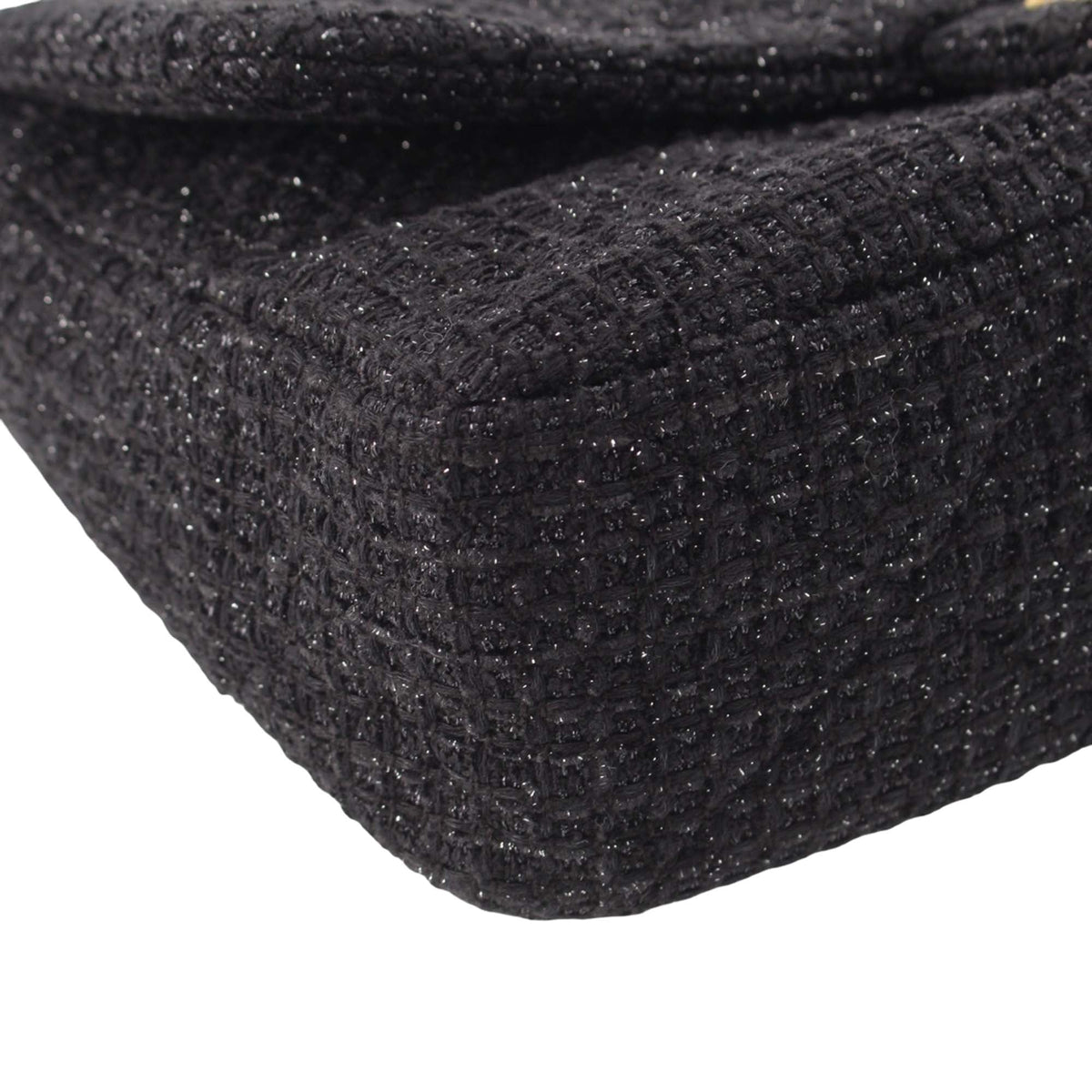 Chanel CC Quilted Tweed Single Flap