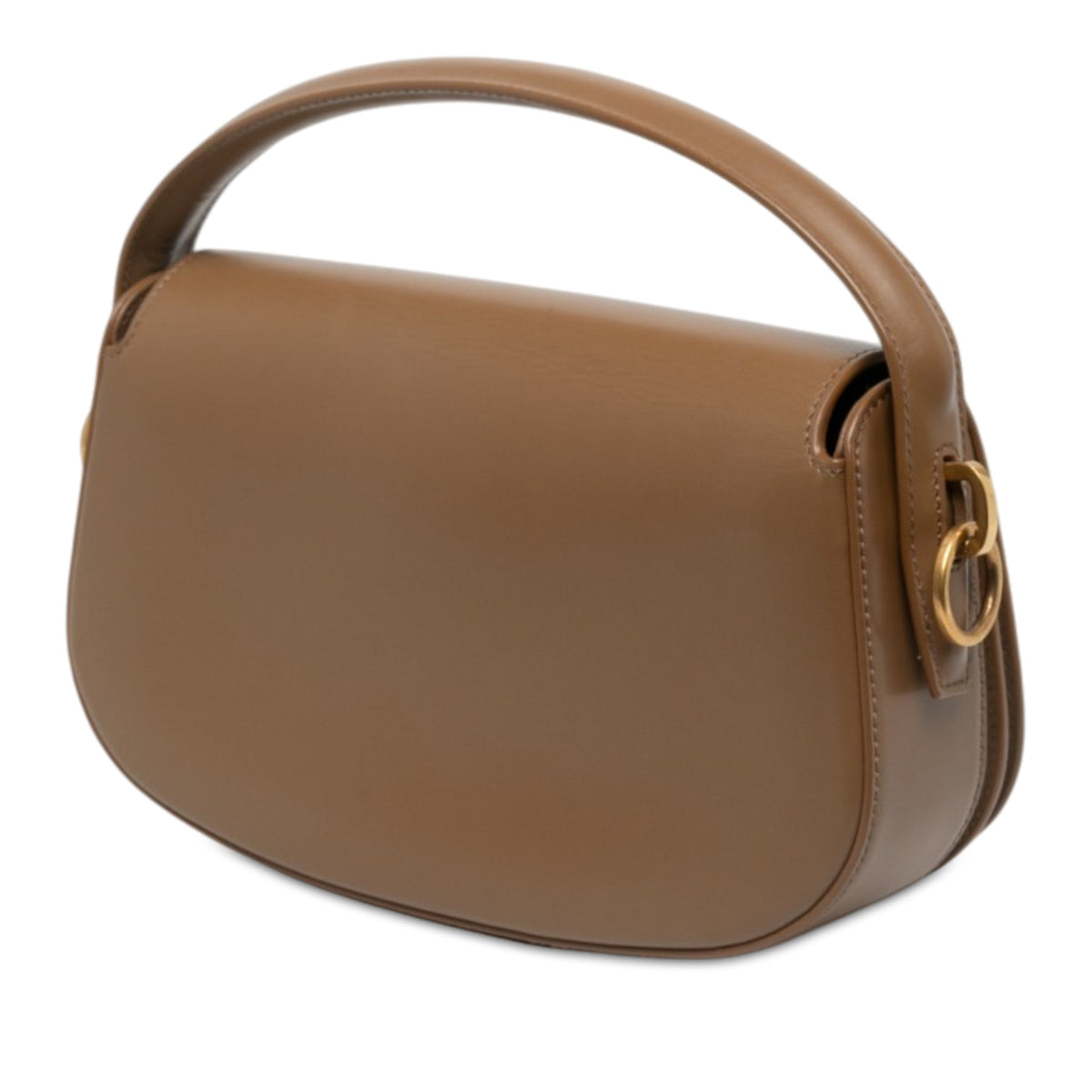 Saint Laurent Calfskin Voltaire Top Handle Bag — Brown