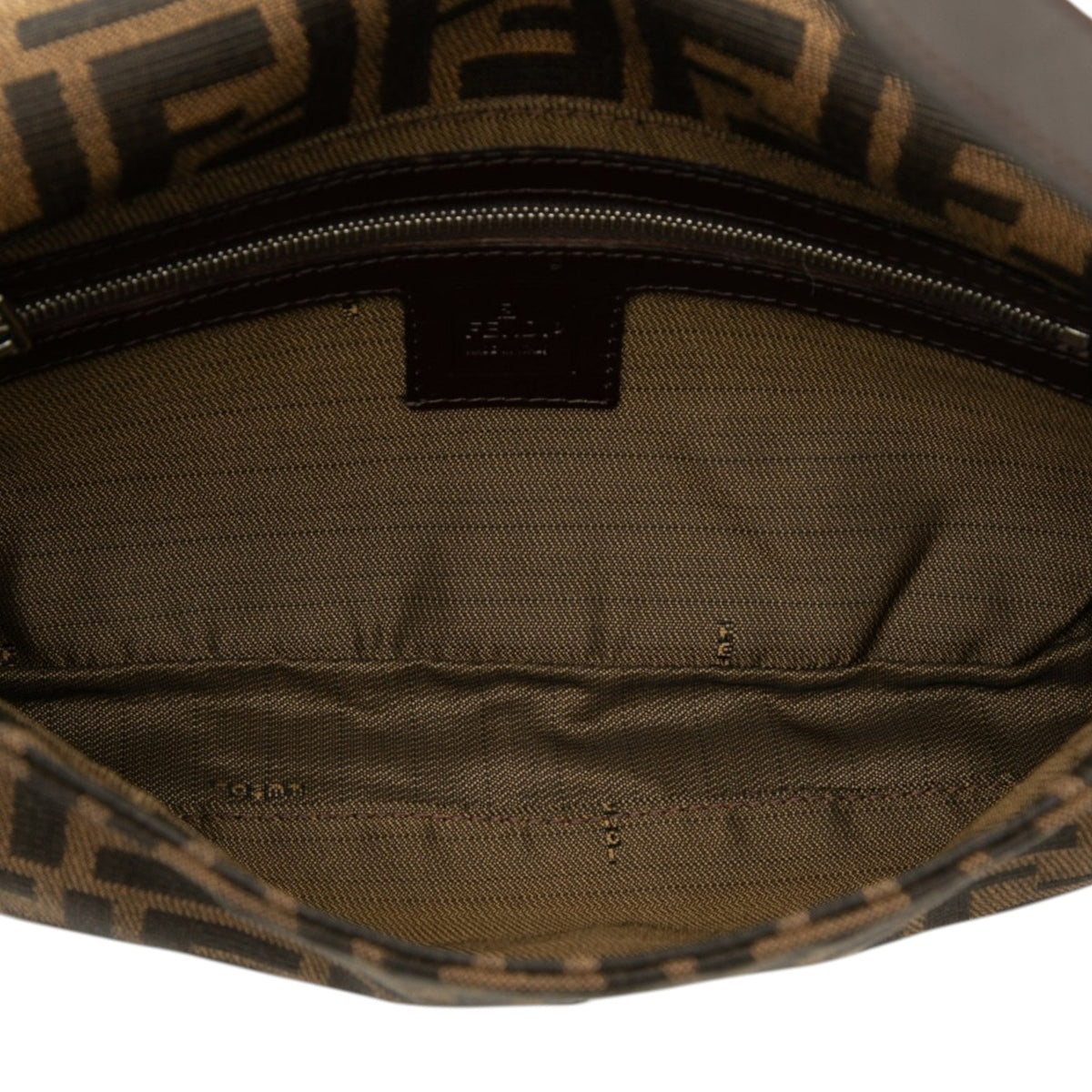 Fendi Zucca Canvas Baguette — Brown