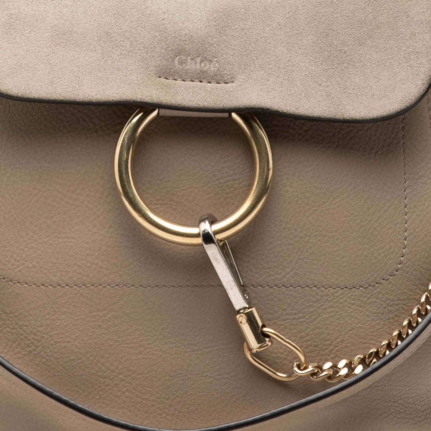 Chloé Medium Calfskin and Suede Faye Backpack