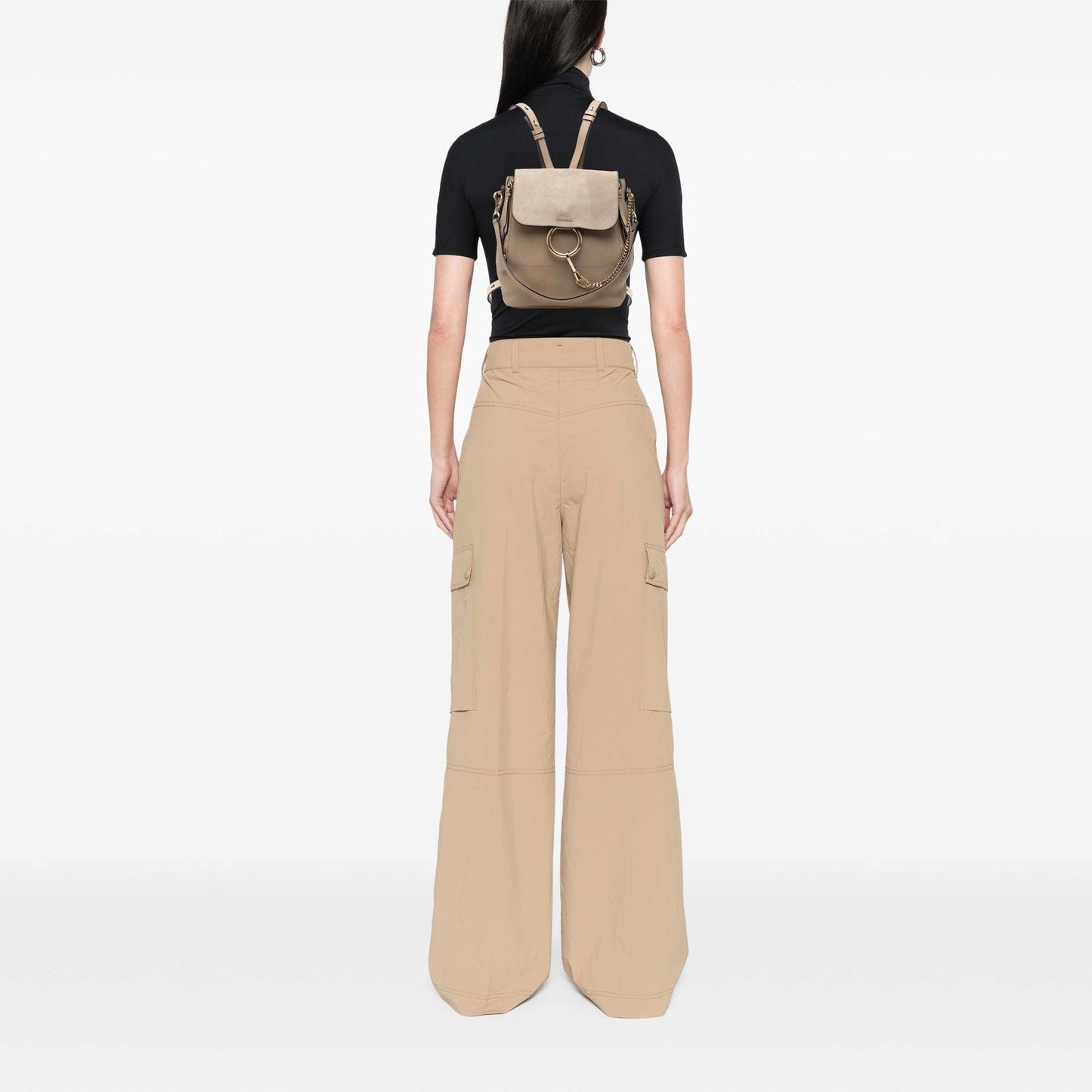 Chloé Medium Calfskin and Suede Faye Backpack