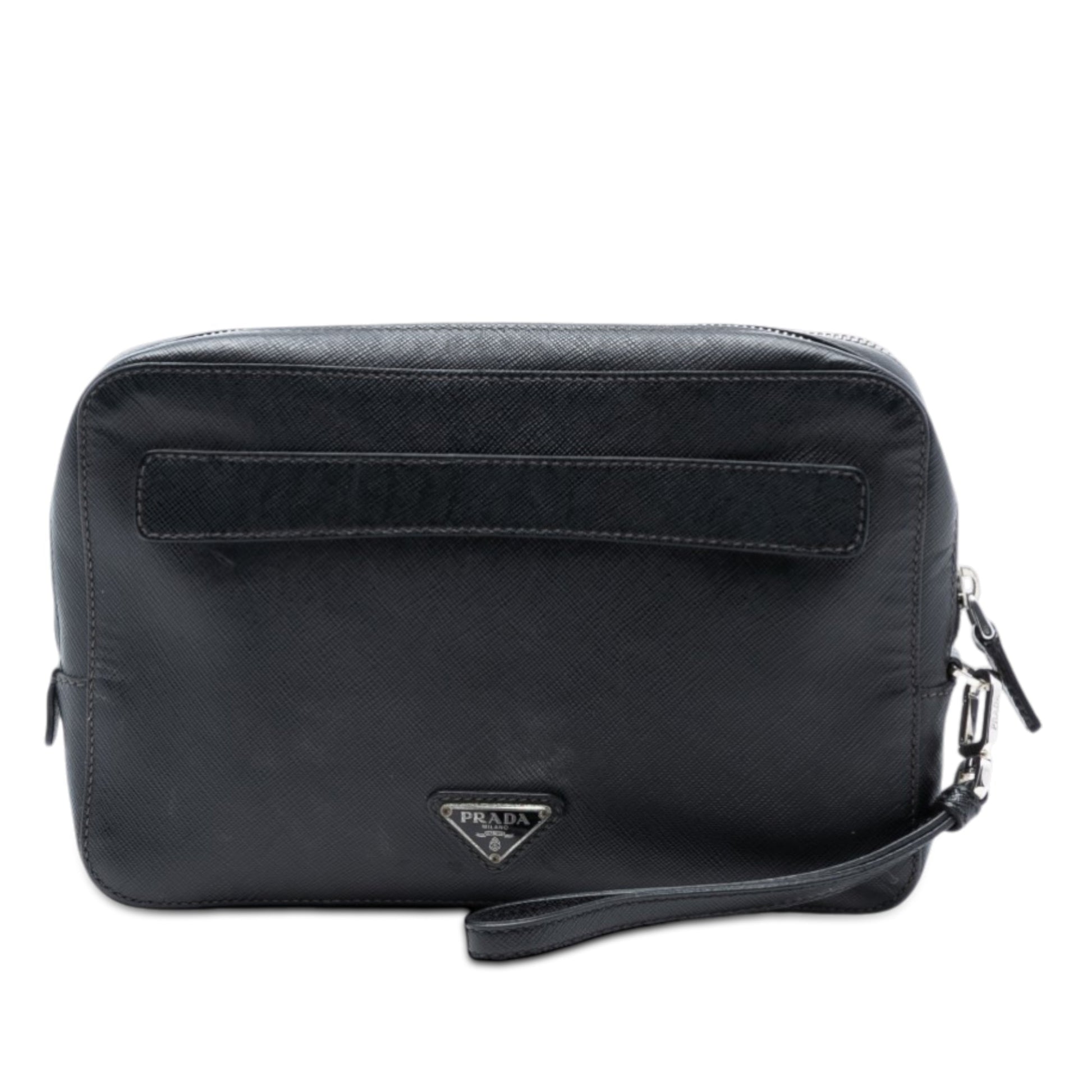 Saffiano Portfolio Zip Clutch