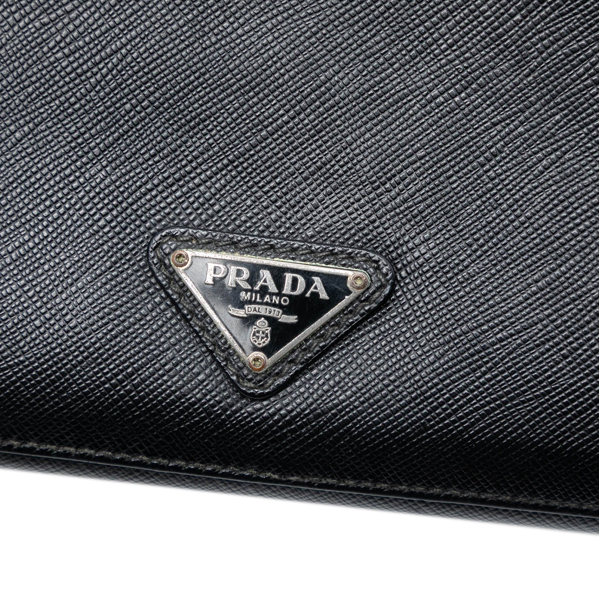 Saffiano Portfolio Zip Clutch