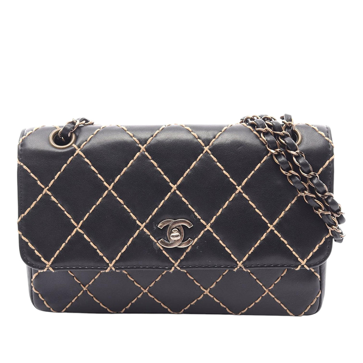 Chanel CC Calfskin Wild Stitch Flap