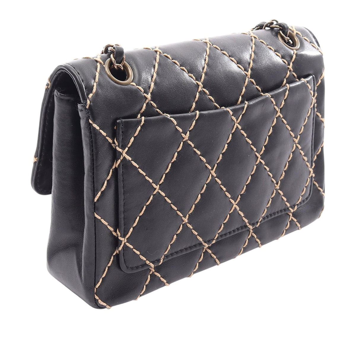 Chanel CC Calfskin Wild Stitch Flap