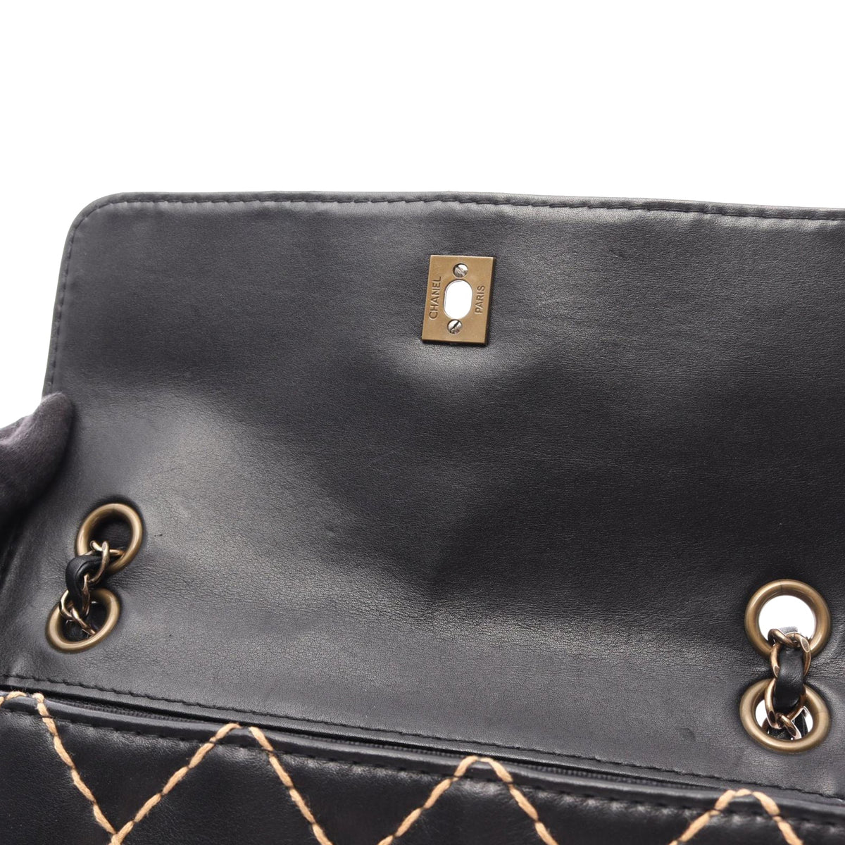 Chanel CC Calfskin Wild Stitch Flap