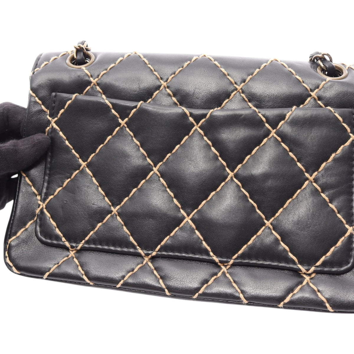 Chanel CC Calfskin Wild Stitch Flap