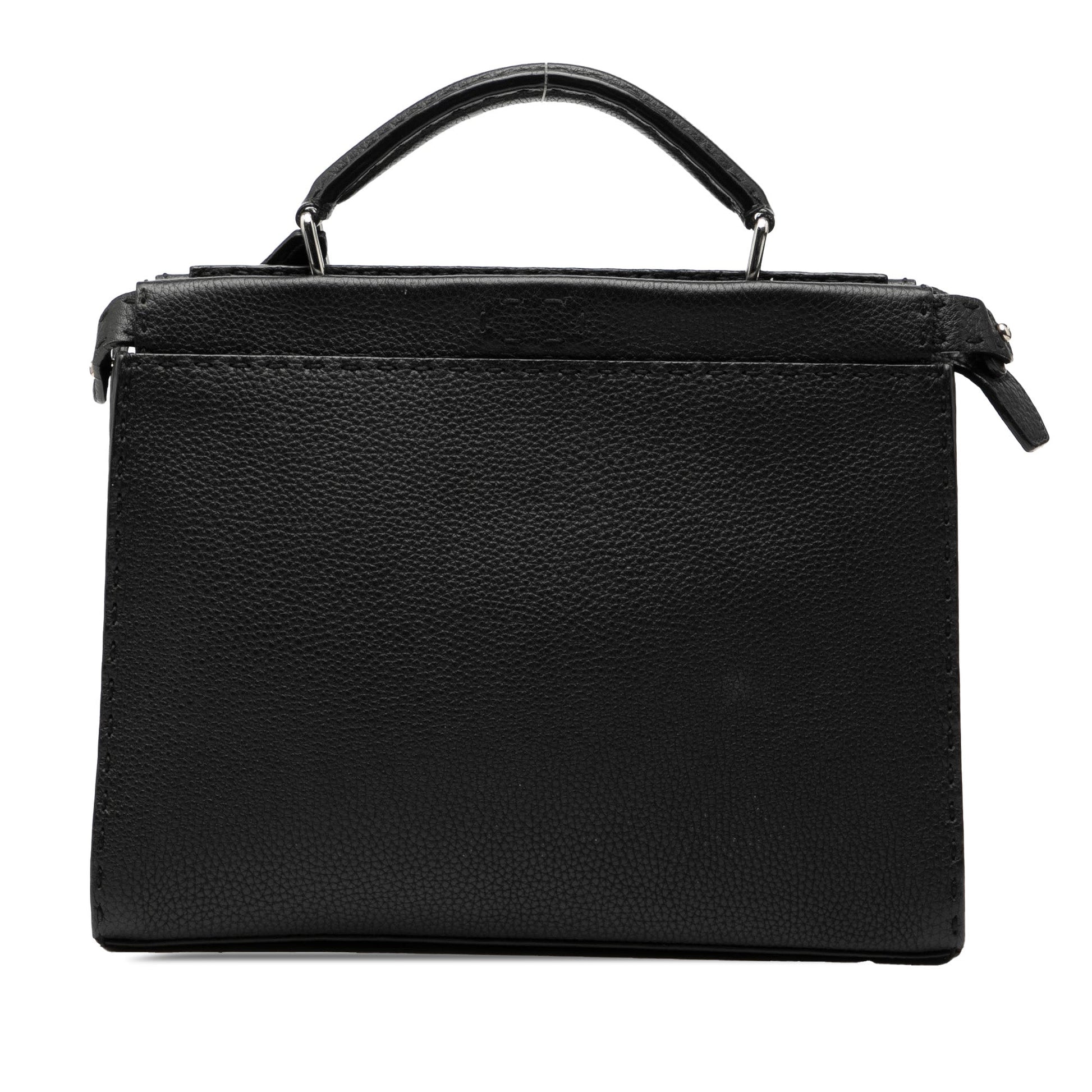 Fendi Mini Calfskin Romano Selleria Peekaboo Iconic Fit Satchel