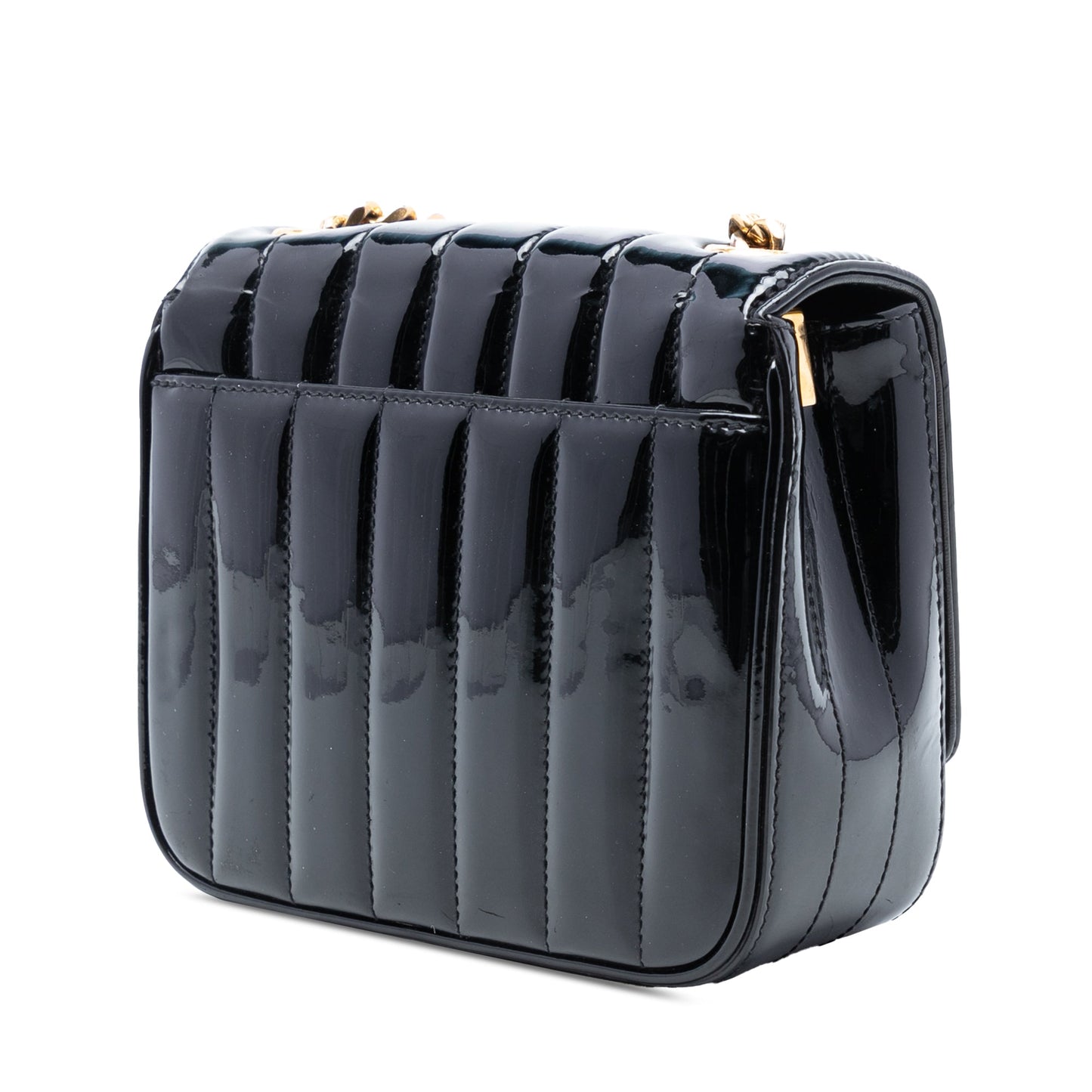 Saint Laurent Small Patent Monogram Vicky Chain Bag