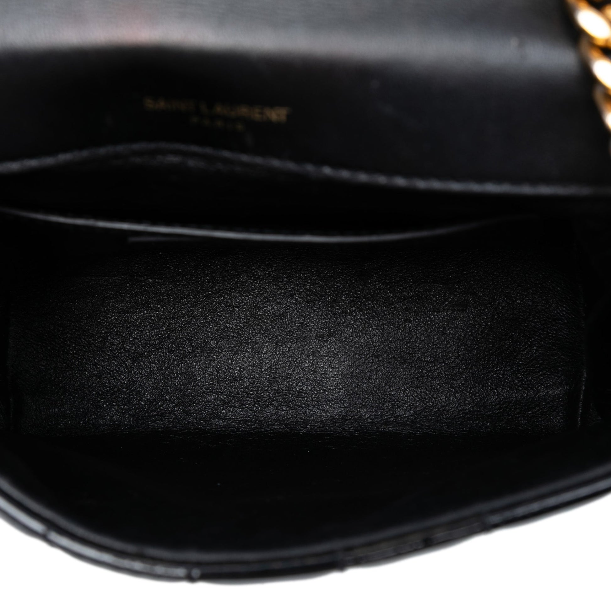 Saint Laurent Small Patent Monogram Vicky Chain Bag