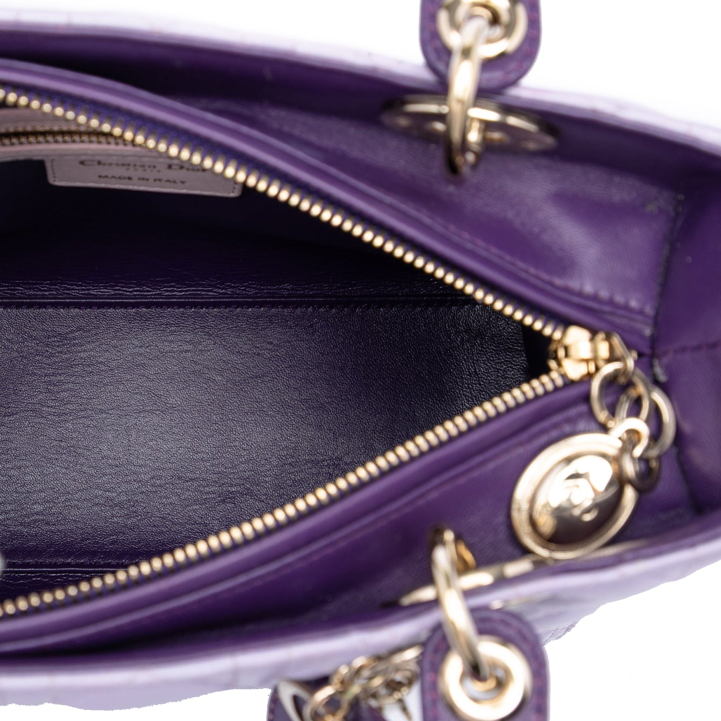 Dior Medium Tricolor Lambskin Cannage Lady Dior