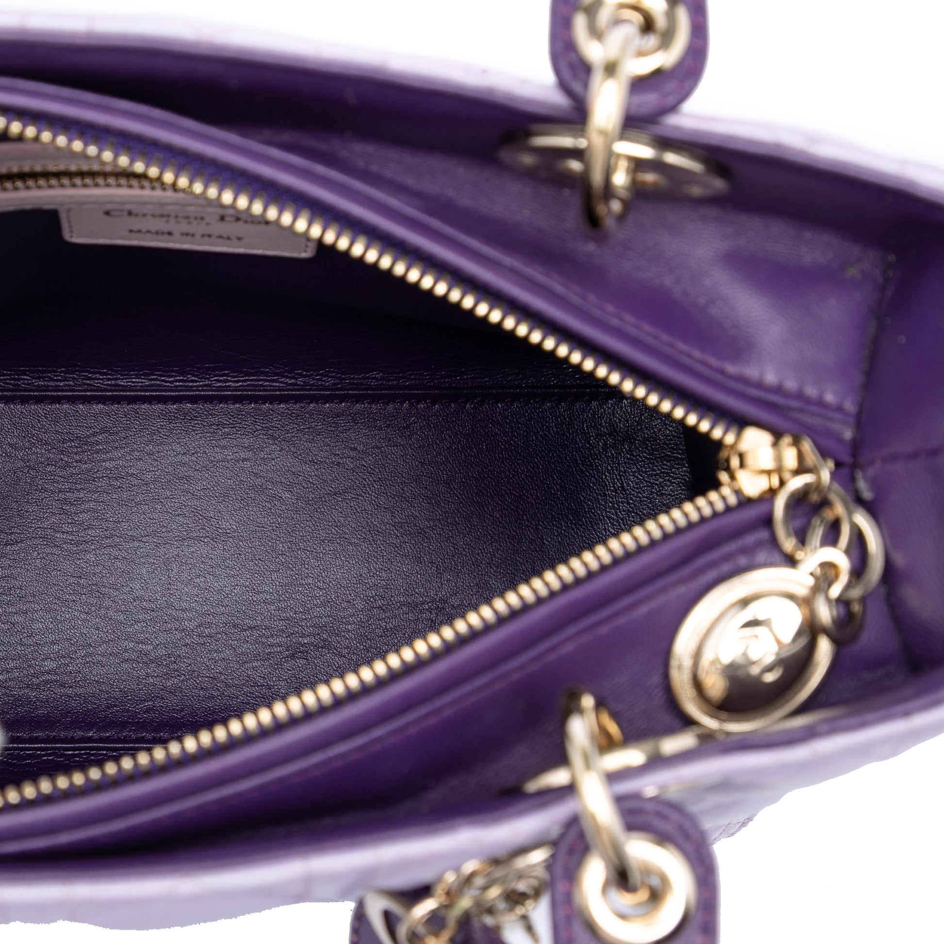 Dior Medium Tricolor Lambskin Cannage Lady Dior