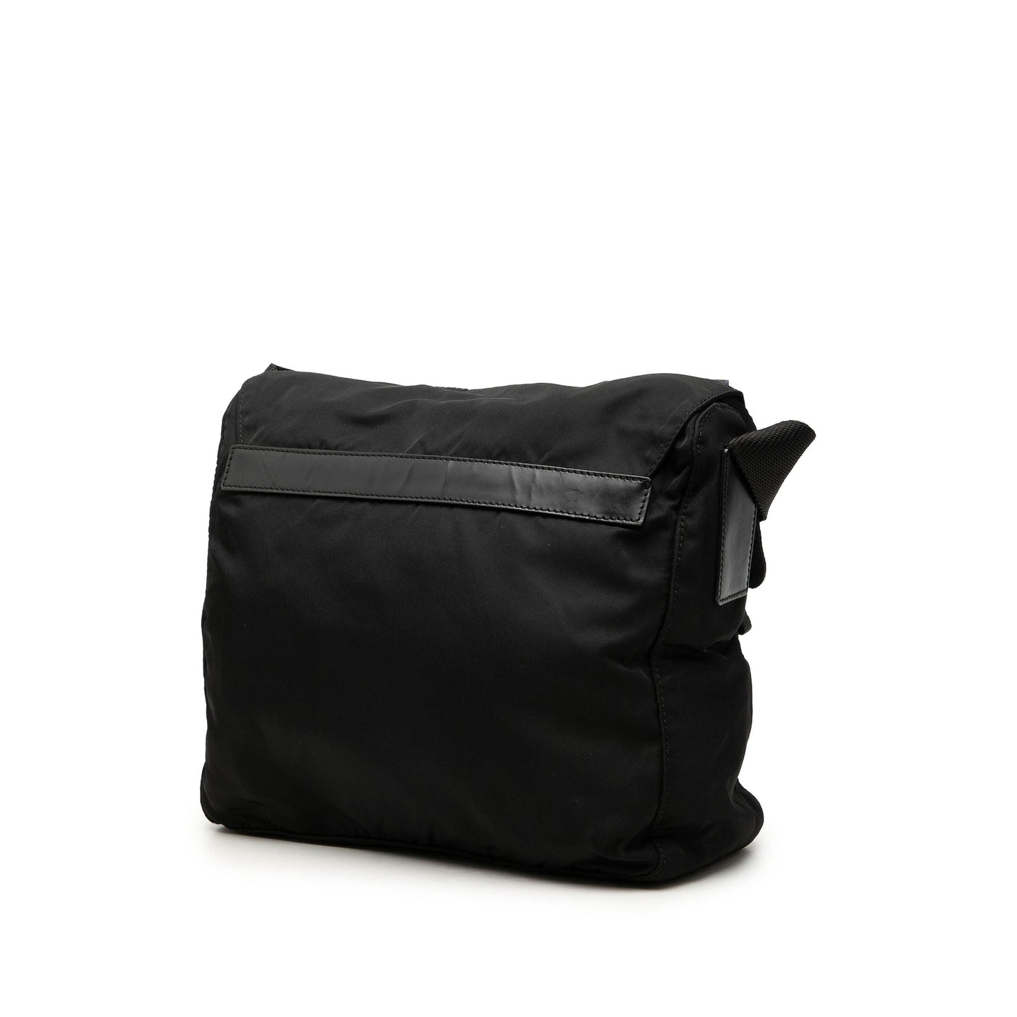 Prada Tessuto Zip Buckle Messenger Bag