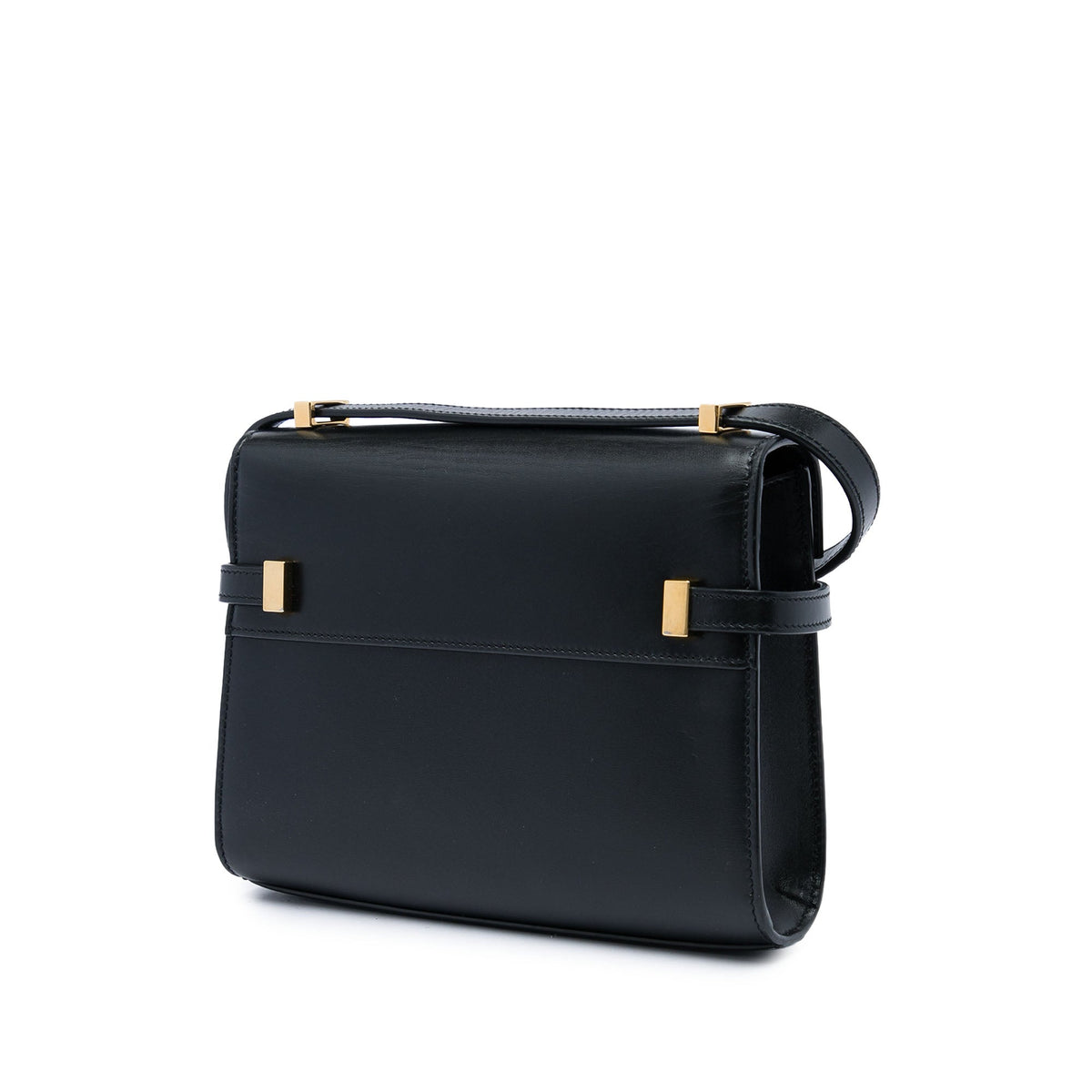 Saint Laurent Mini Smooth Calfskin Manhattan Crossbody — Black