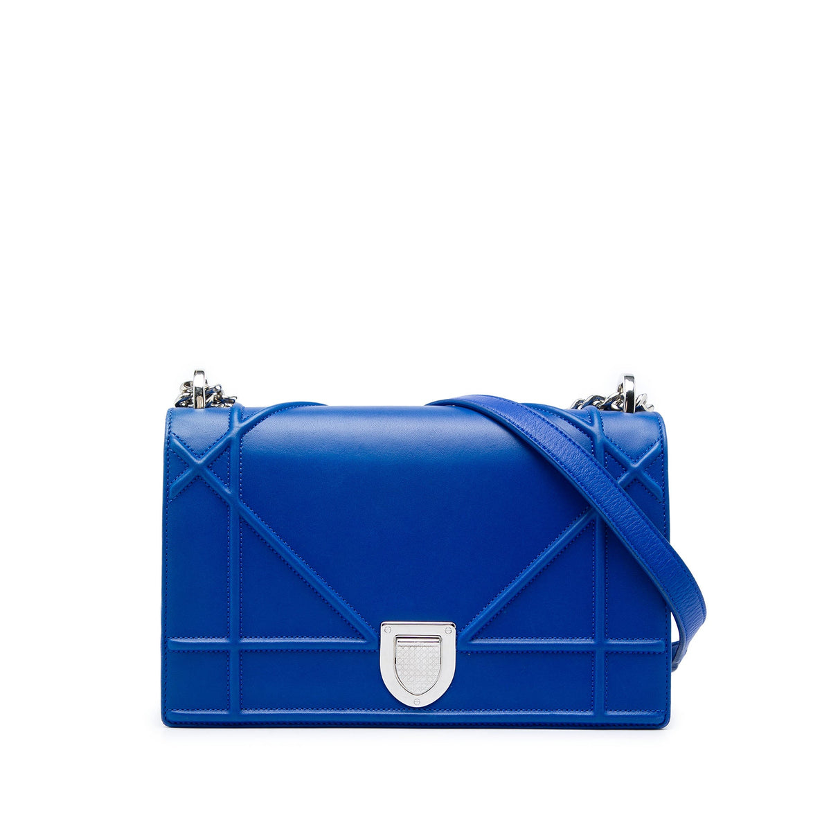 Dior Medium Smooth Calfskin Diorama Flap — Blue