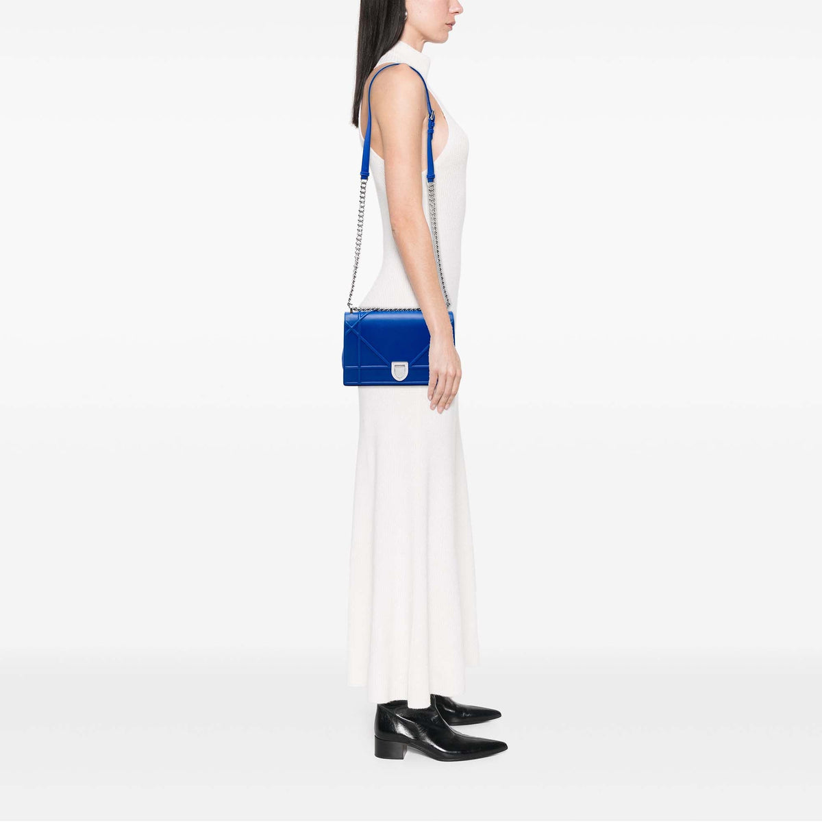 Dior Medium Smooth Calfskin Diorama Flap — Blue