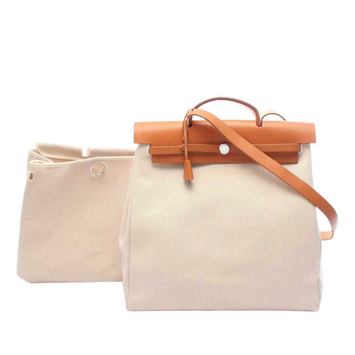 Hermès Toile Herbag MM — Beige