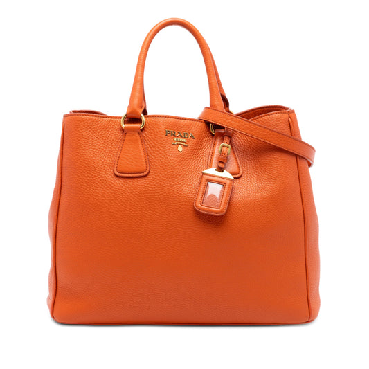 Prada Vitello Daino Open Convertible Tote