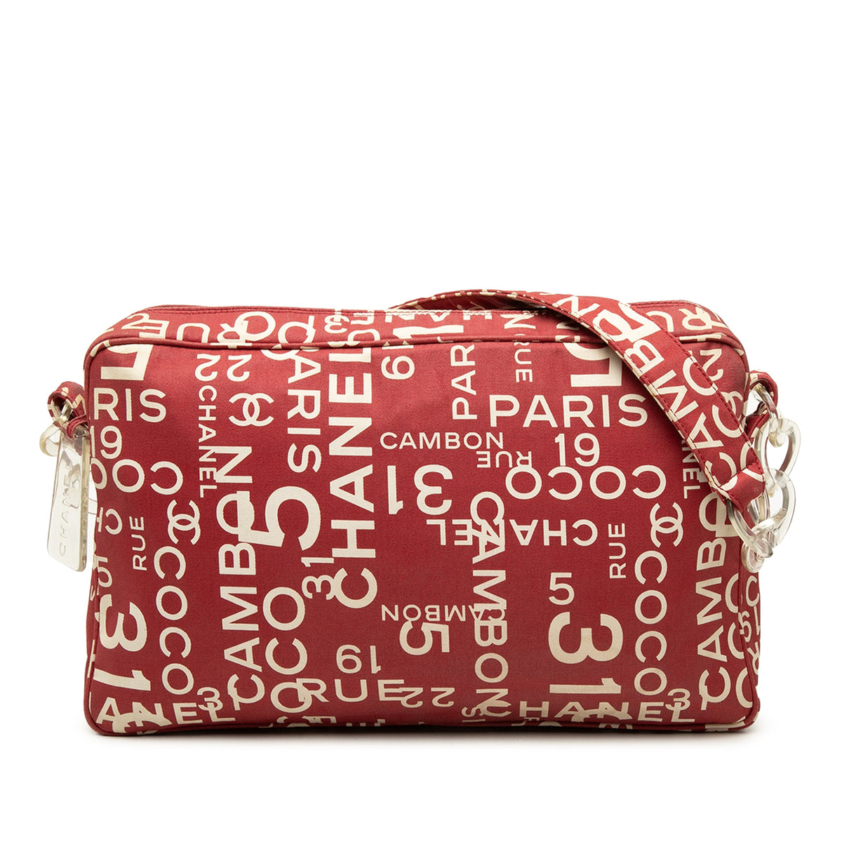 Chanel Printed Canvas 31 Rue Cambon Shoulder Bag — Red