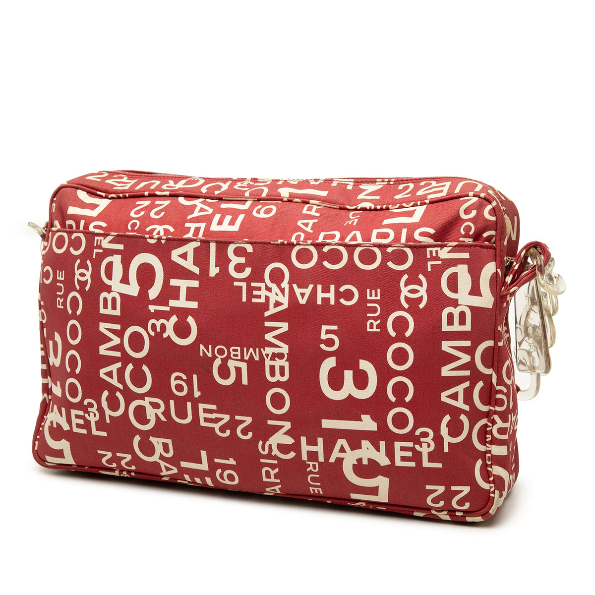 Chanel Printed Canvas 31 Rue Cambon Shoulder Bag — Red