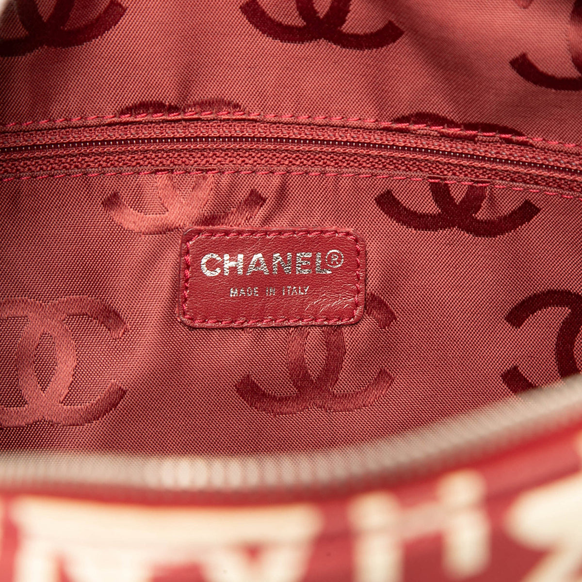 Chanel Printed Canvas 31 Rue Cambon Shoulder Bag — Red