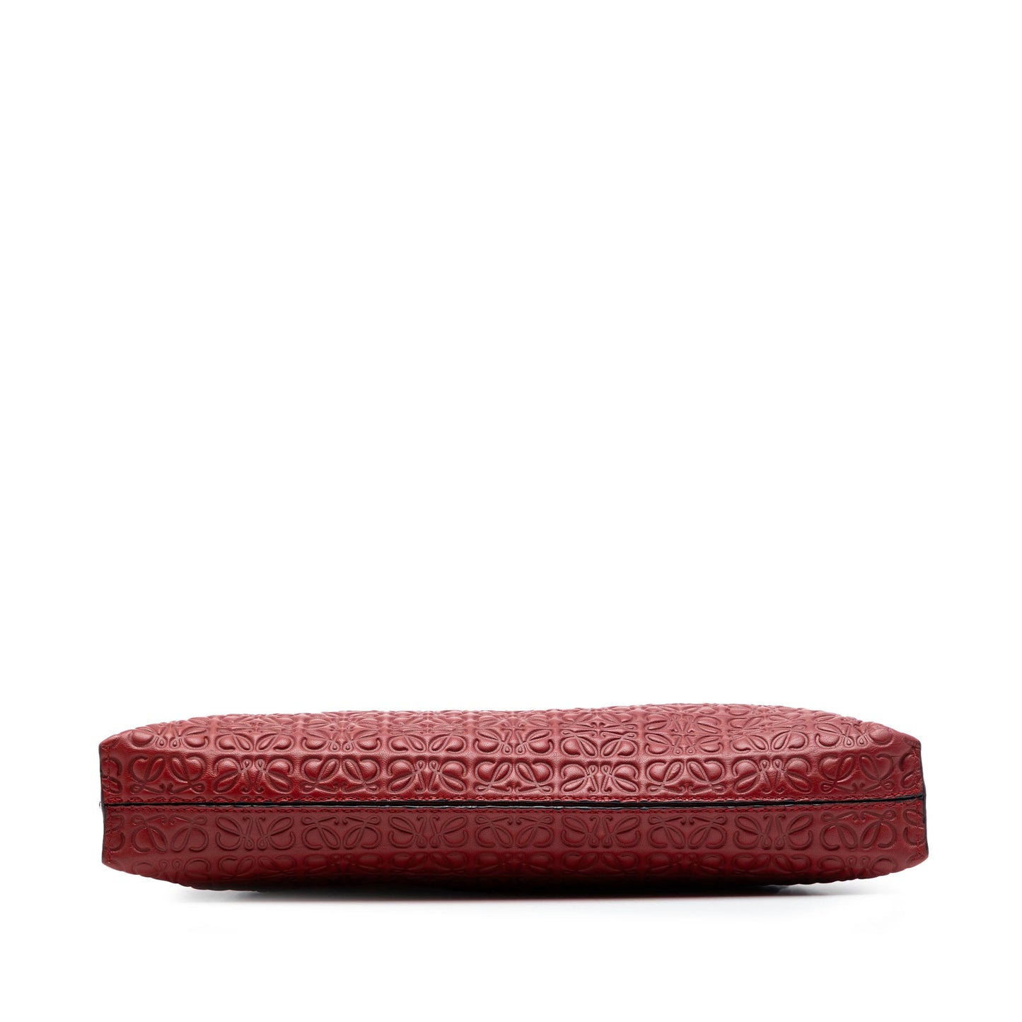 LOEWE Embossed Anagram Leather Repeat T Clutch